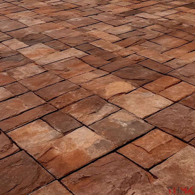 Плитка тротуарная Песчаник тучка коричневая 300х300х30 мм